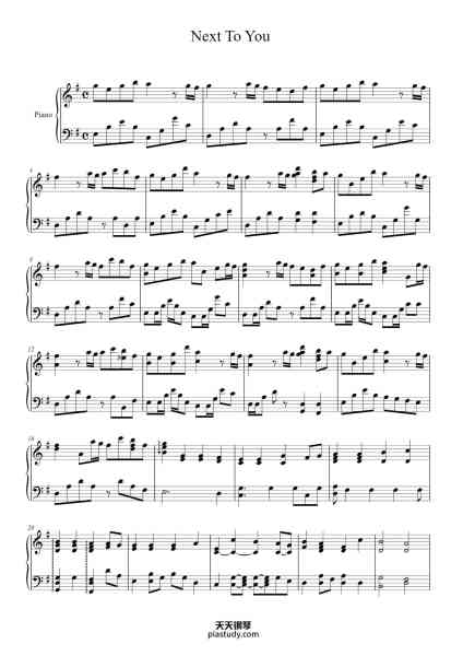 “Next To You”钢琴谱-Halswift Pormond-免费下载-天天钢琴
