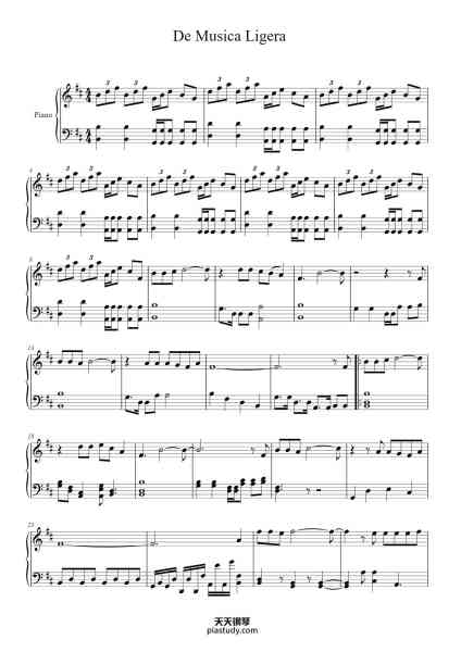 “De Musica Ligera”钢琴谱-G. Cerati, Z. Bossio-免费下载-天天钢琴