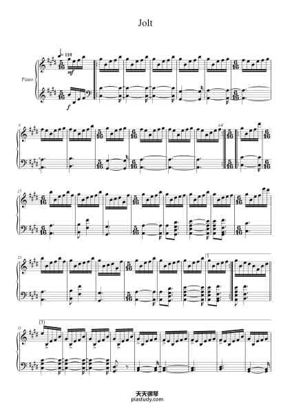“Jolt”钢琴谱-Yvette Young-免费下载-天天钢琴
