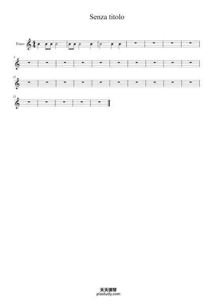 “Senza titolo”钢琴谱-Composer-免费下载-天天钢琴