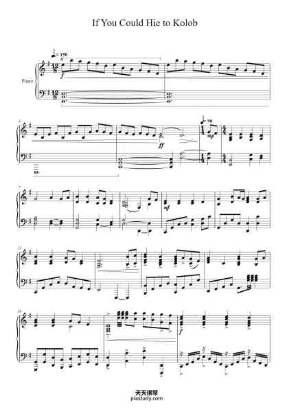 “If You Could Hie to Kolob”钢琴谱-Jonathan Keith-免费下载-天天钢琴