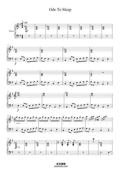 “Ode To Sleep”钢琴谱-Steyule Lanceac-免费下载-天天钢琴