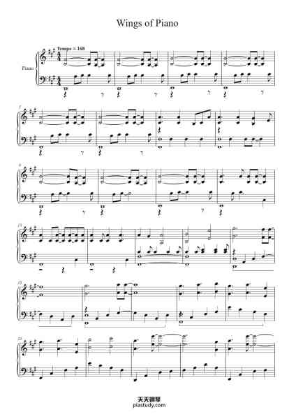 “Wings of Piano”钢琴谱-V.K-免费下载-天天钢琴