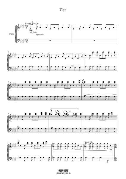 “Cat”钢琴谱-DANIEL ROSENFELD
arr. Ryder Hendry-免费下载-天天钢琴