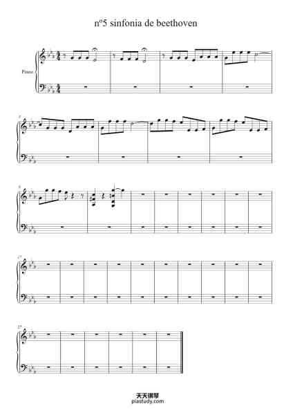 “Symphony No. 5 in C Minor, Op. 67”钢琴谱-beethoven-免费下载-天天钢琴