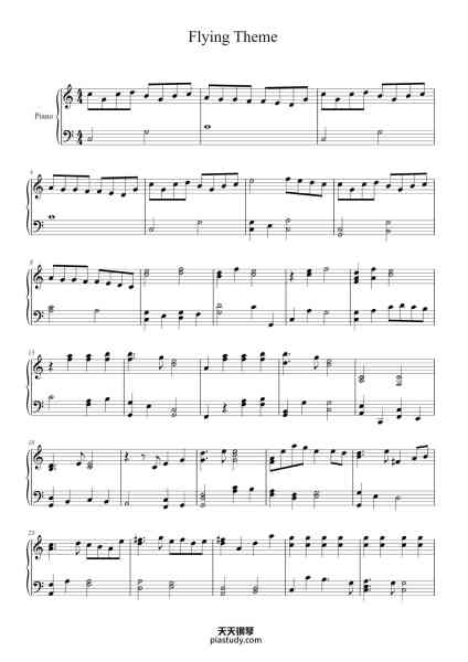 “Flying Theme”钢琴谱-Gailworth-免费下载-天天钢琴