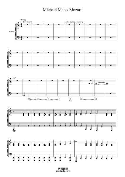 “Michael Meets Mozart”钢琴谱-Jon Schmidt-免费下载-天天钢琴