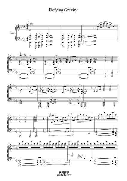 “Defying Gravity”钢琴谱-Music by Stephen Schwartz-免费下载-天天钢琴