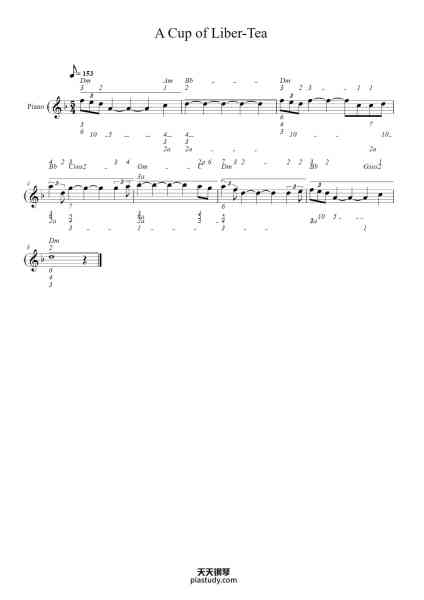 “A Cup of Liber-Tea”钢琴谱-Composed by Wilbert Roget, II-免费下载-天天钢琴