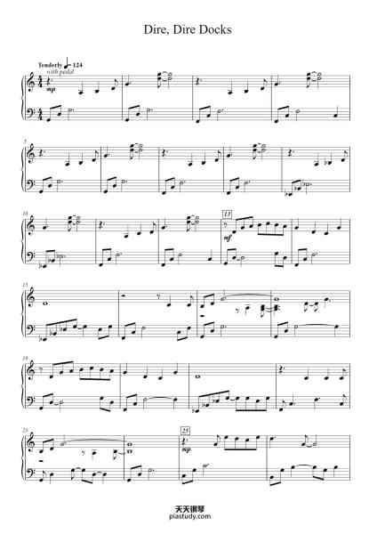 “Dire, Dire Docks”钢琴谱-Composed by Koji Kondo Transcribed by Cameron Hall-免费下载-天天钢琴
