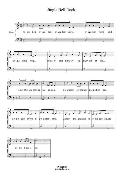 “Jingle Bell Rock”钢琴谱-Joe Beal, Jim Boothe-免费下载-天天钢琴