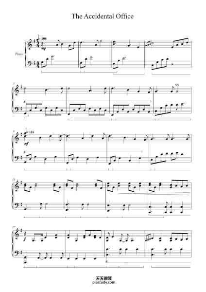 “The Accidental Office”钢琴谱-arr. Daniel Thrasher-免费下载-天天钢琴