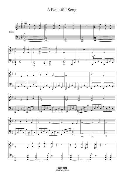 “A Beautiful Song”钢琴谱-Composer: Keigo Hoashi
Arranged and Transcribed: Thy Nguyen-免费下载-天天钢琴