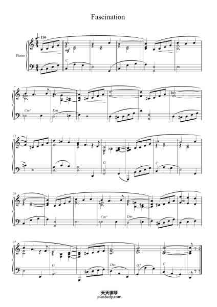 “Fascination (Valse Tzigane)”钢琴谱-F.D. Marchetti-免费下载-天天钢琴