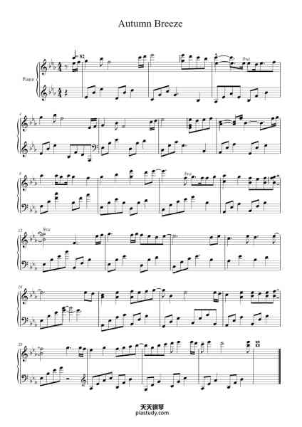 “Autumn Breeze”钢琴谱-Khoa-免费下载-天天钢琴