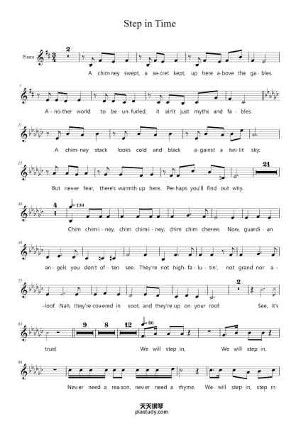 “Step in Time”钢琴谱-Sherman Brothers-免费下载-天天钢琴