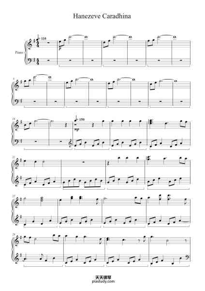 “Hanezeve Caradhina”钢琴谱-Kevin Penkin arr. Rui Ruii-免费下载-天天钢琴
