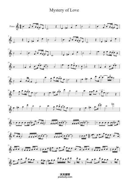 “Mystery of Love”钢琴谱-Sufjan Stevens-免费下载-天天钢琴