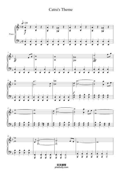 “Catra's Theme”钢琴谱-Sunna Wehrmeijer-免费下载-天天钢琴