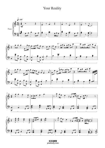 “Your Reality”钢琴谱-Composed by Dan Salvato Messed around with by Justinian I-免费下载-天天钢琴