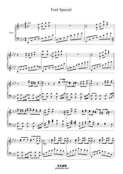 “Feel Special”钢琴谱-Arr. Moyses Santos-免费下载-天天钢琴