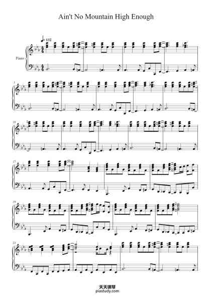 “Ain't No Mountain High Enough”钢琴谱-sp1900-免费下载-天天钢琴