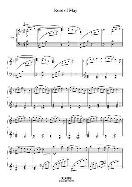 “Rose of May from Final Fantasy IX”钢琴谱-Composer : Nobuo Uematsu-免费下载-天天钢琴