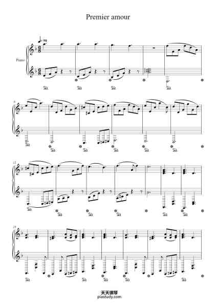 “Premier amour”钢琴谱-Nour-免费下载-天天钢琴