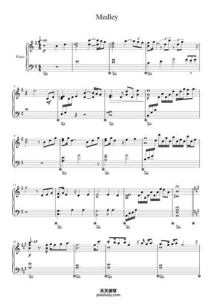 “Medley”钢琴谱-Composed by Hiroyuki Sawano
Arranged by APG-免费下载-天天钢琴