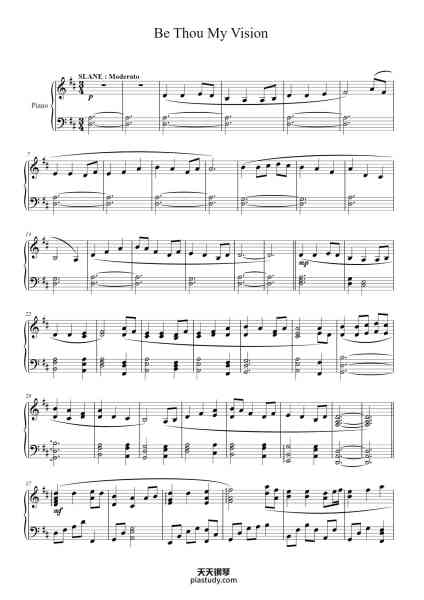 “Be Thou My Vision / Lord of All Hopefulness”钢琴谱-Arranged by Sam Francis-免费下载-天天钢琴