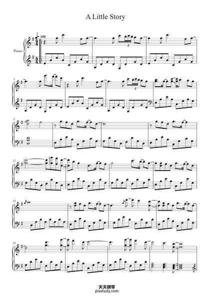 “A Little Story”钢琴谱-Valentin-免费下载-天天钢琴