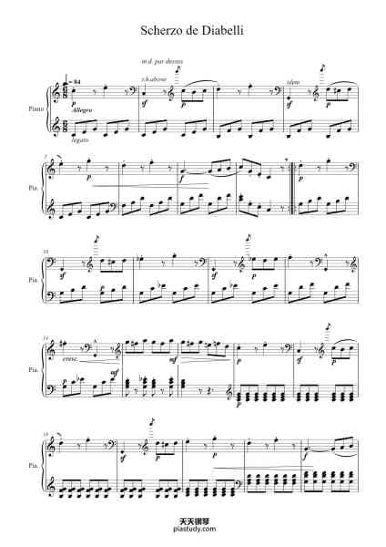 “Scherzo”钢琴谱-transcription: B. Delahaye-免费下载-天天钢琴