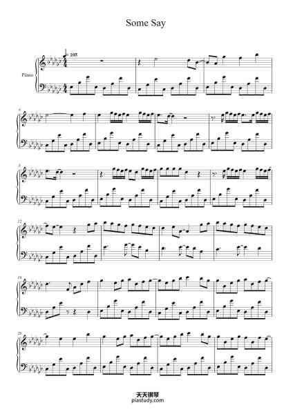 “Some Say”钢琴谱-Wesley Steenbergen-免费下载-天天钢琴