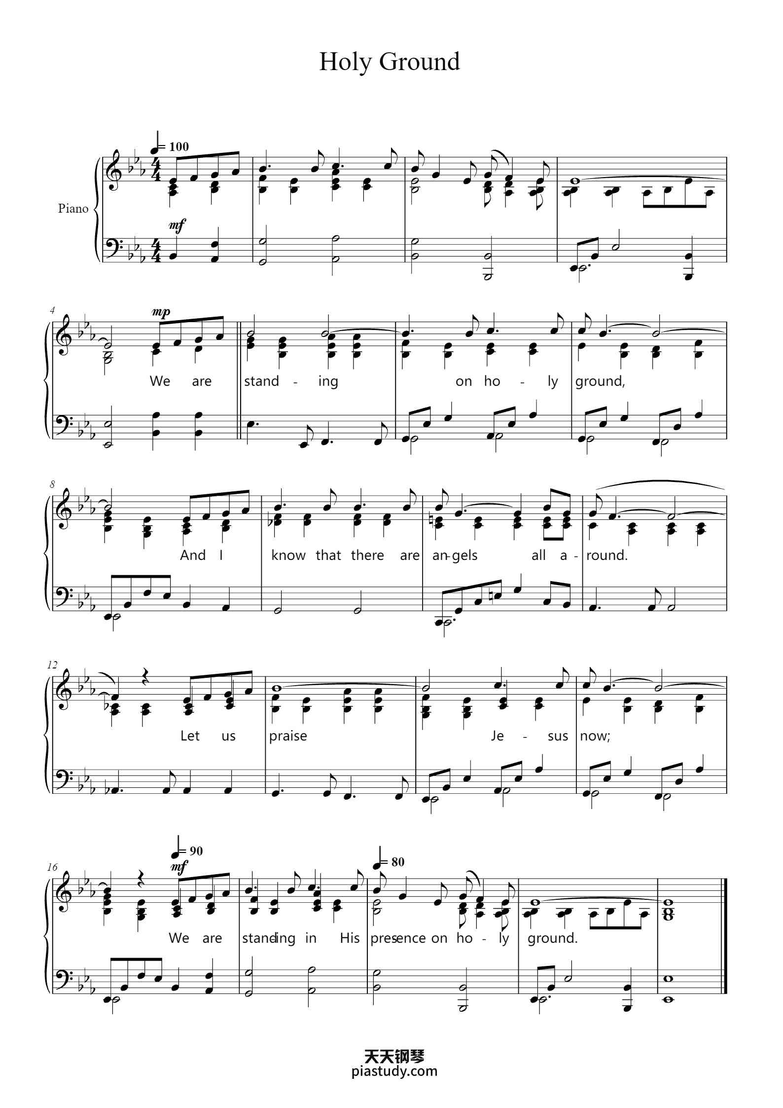 Holy Ground Script 'Holy Ground' - Piano Sheet Music By Geron Davis | TOPiano