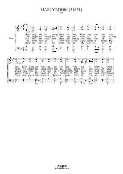 “My Soul's Eternal Food”钢琴谱-8.6.8.6 (C.M.)
MARTYRDOM (51651)
Hugh Wilson (1766-1824), 1824-免费下载-天天钢琴