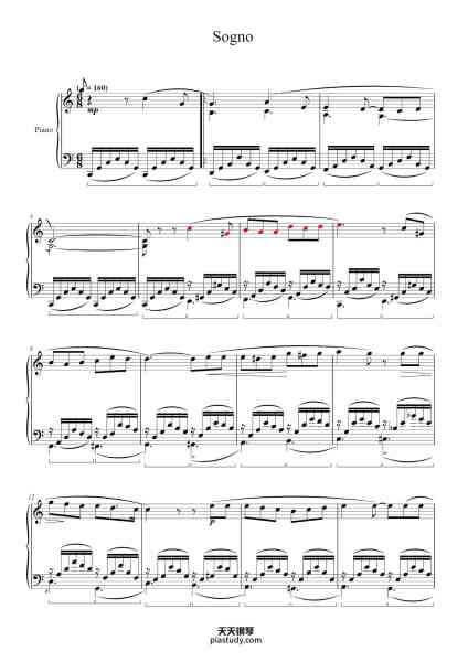 “Sogno”钢琴谱-Tosti
tr. Khoa Lam
-免费下载-天天钢琴