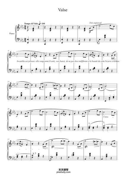 “Coppélia: Valse”钢琴谱-Léo Delibes-免费下载-天天钢琴