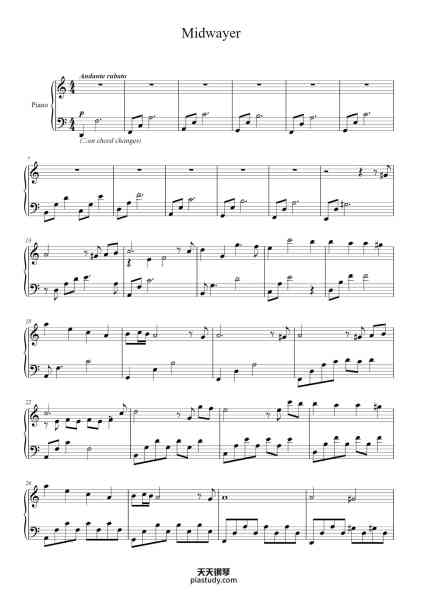 “Midwayer”钢琴谱-Joep Beving-免费下载-天天钢琴