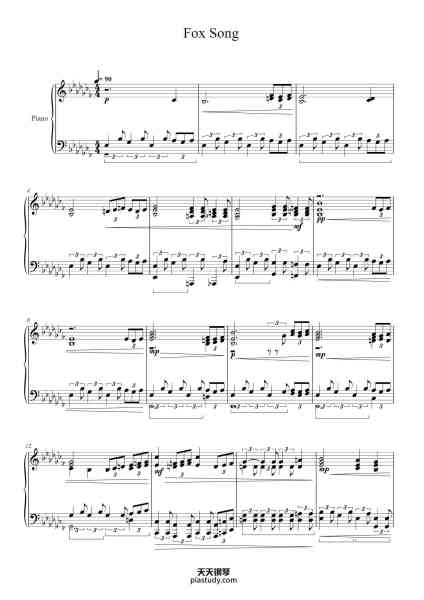 “Fox Song”钢琴谱-Comp. Vladimir Bulaev-免费下载-天天钢琴