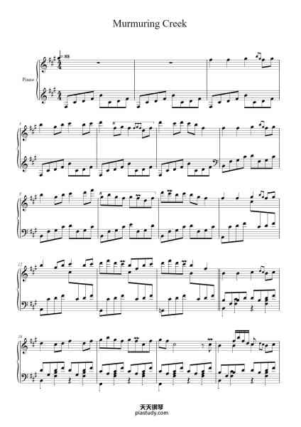 “Murmuring Creek”钢琴谱-Fowter Brookecooke-免费下载-天天钢琴