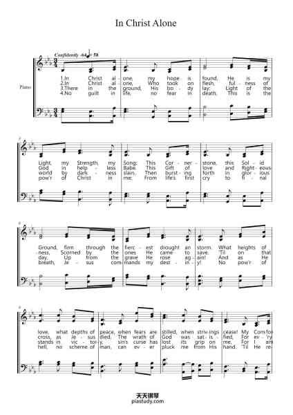 “In Christ Alone”钢琴谱-Stuart Townend, 2001-免费下载-天天钢琴