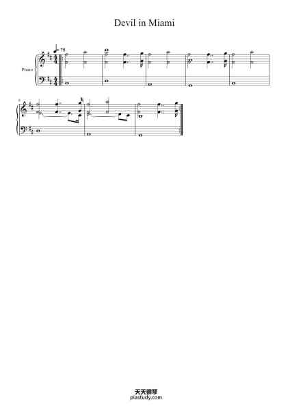 “I spoke to the devil in Miami, he said everything would be fine”钢琴谱-Arr. Coleman Hand-免费下载-天天钢琴