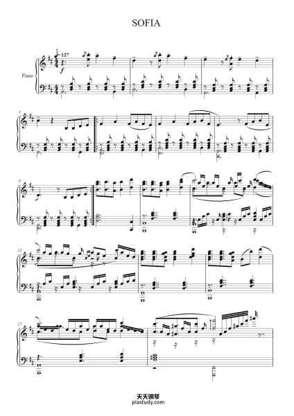 “SOFIA”钢琴谱-Arranger: Aleksander Otulak-免费下载-天天钢琴