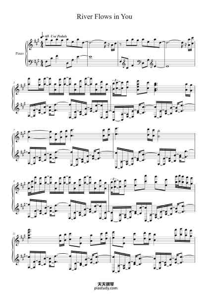 “River Flows in You”钢琴谱-Yiruma-免费下载-天天钢琴