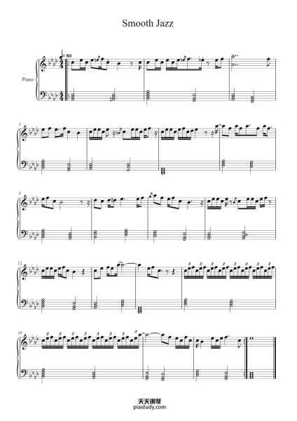 “Smooth Jazz”钢琴谱-Kelpy G (∞-∞)-免费下载-天天钢琴