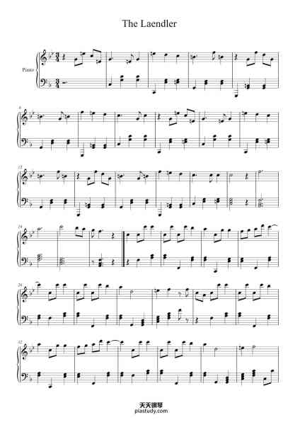 “The Laendler from the Sound of Music”钢琴谱- Rodgers & Hammerstein
Arrangement by R. Lay-免费下载-天天钢琴