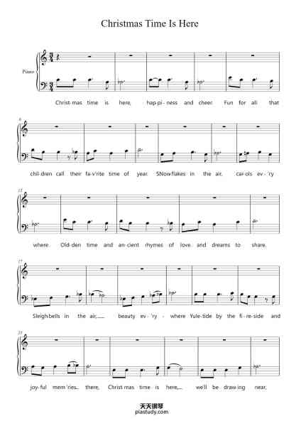 “Christmas Time Is Here”钢琴谱-VinceGuaraldi-免费下载-天天钢琴