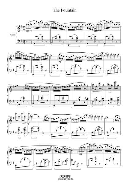 “The Fountain”钢琴谱-Carl Bohm-免费下载-天天钢琴