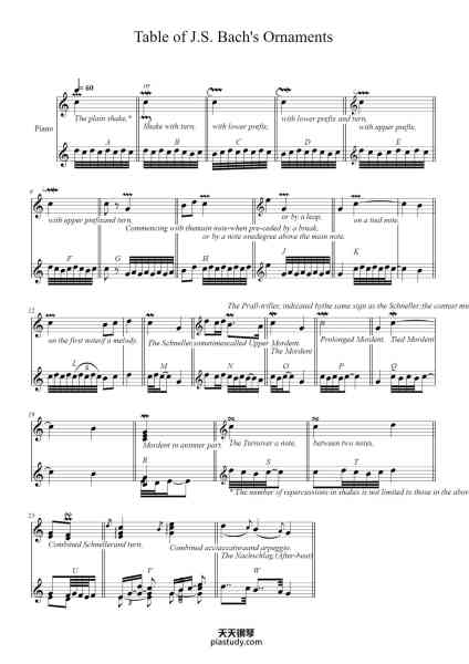 “Table of Ornaments”钢琴谱-JS Bach-免费下载-天天钢琴