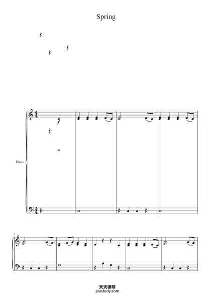 “The Four Seasons”钢琴谱-Antonio Vivaldi-免费下载-天天钢琴